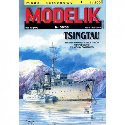 Niemiecki okręt TSINGTAU - Modelik 36/08