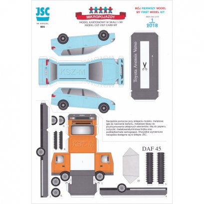 Ciężarówka DAF i Toyota Avensis - JSC 804