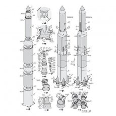 Rakieta SATURN V - SKYLAB - Sklej Model 7
