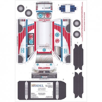 Ambulans sanitarny - Sklej Model nr 16