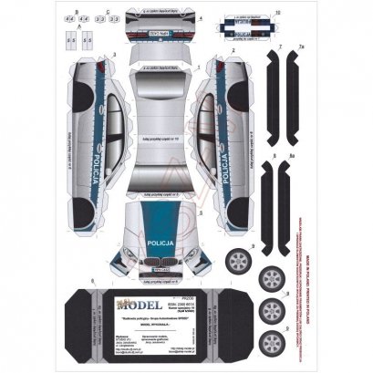 Radiowóz policyjny - grupa SPEED - Sklej Model nr 19