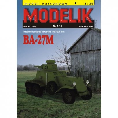 Samochód pancerny BA-27M - Modelik 1/11