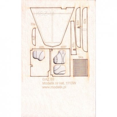 GAZ-69M - szkielet, koła - Modelik 13/11