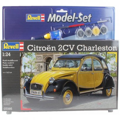 Zestaw: Citroen 2CV CHARLESTON + farby + klej - REVELL 67095