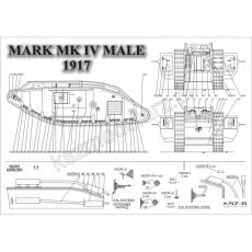 Czołg Mark Mk IV MALE - Modelik 3/21