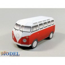 Bus Turystyczny - Czerwony - Sklej Model nr 32