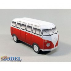 Bus Turystyczny - Czerwony - Sklej Model nr 32