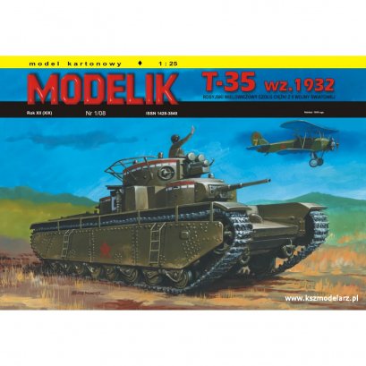 T-35 wz.1932 (wieże cylindryczne) - Modelik 1/08