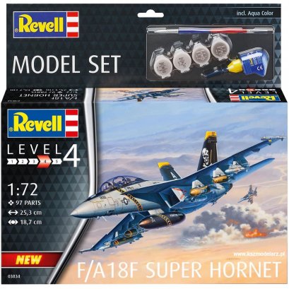 Zestaw: F/A-18F Super Hornet + farby + klej - REVELL 63834
