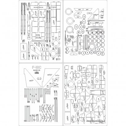 F-16C Block 30 - szkielet wycięty laserem - MS Model