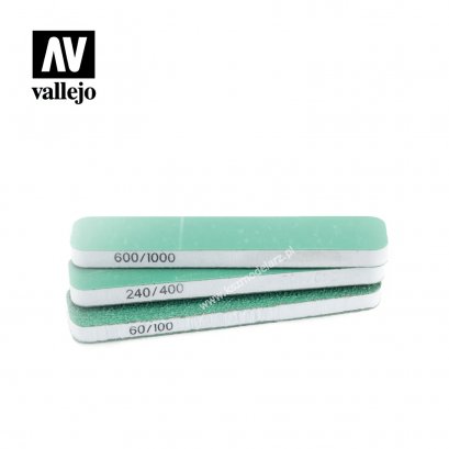 Zestaw 3 pilników elastycznych (90x19x6 mm) - Vallejo T04001