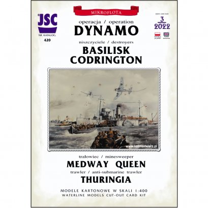 Operacja "Dynamo" okręty BASILISK, CODRINGTON, THURINGIA - JSC 420