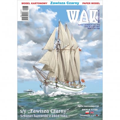 Żaglowiec z 1934r s/y Zawisza Czarny - WAK 7-8/2022