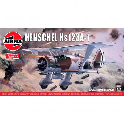 Samolot szturmowy Henschel Hs 123A-1 - Airfix A02051V