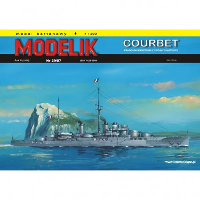 COURBET pancernik francuski - Modelik 29/07