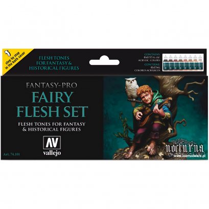 Vallejo 74101 Fairy Flesh Pro Nocturna - Zestaw 8 farb