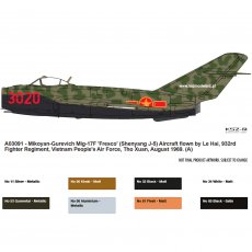 Samolot myśliwski Mig-17F Fresco (Shenyang J-5) - Airfix A03091