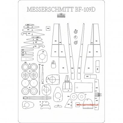 Messerschmitt Bf-109D - szkielet - MPModel 89