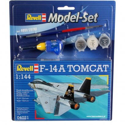 Zestaw samolot F-14A Tomcat + farby + klej - REVELL 64021