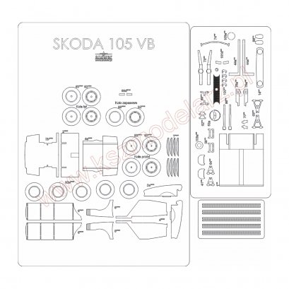 Szkielet, detale do Skoda 105 VB - Answer 548