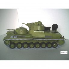 Rosyjski czołg ciężki T-100 - Modelik 1/04