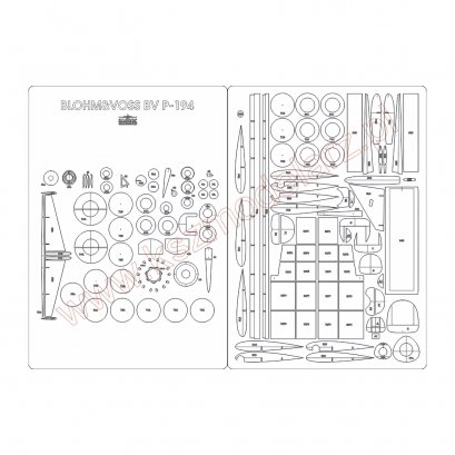Blohm&Voss BV P-194 - szkielet, detale - MPModel 97