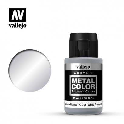 White Aluminium - Vallejo 77706 - Farba Metal Color 32 ml - Vallejo 77706