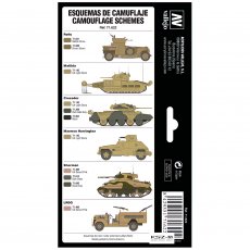 WWII British Colors Africa 1939-1943 - Vallejo 71622 - Zestaw 8 farb Model Air