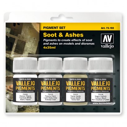 Soot & Ashes. Zestaw 4 pigmenty  - Vallejo 73193