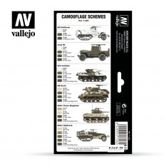 WWII US Army Europe & North Africa 1942-1945 - Vallejo 71625 - Zestaw 8 farb Model Air
