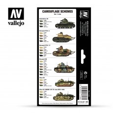 French Camo Colors Pre-War & WWII - Vallejo 71644 - Zestaw 8 farb Model Air