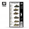 French Camo Colors Pre-War & WWII - Vallejo 71644 - Zestaw 8 farb Model Air