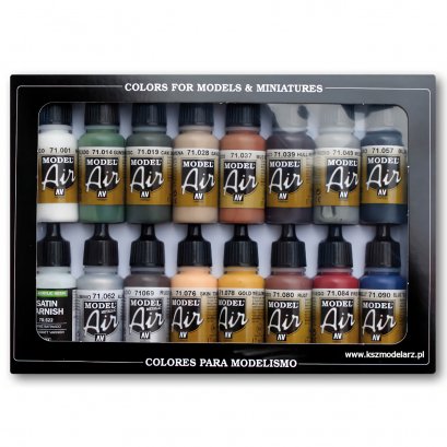 Railway Colors (Europe) - Vallejo 71191 - Zestaw 16 farb Model Air