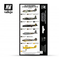 Vallejo 71145 RAF colors Bomber & Training Air Command 1939-1945 - Zestaw 8 farb Model Air