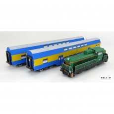 Pociąg SM-42 "BOHUN" Wagony piętrowe - Sklej Model 33