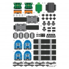 Pociąg SM-42 "BOHUN" Wagony piętrowe - Sklej Model 33