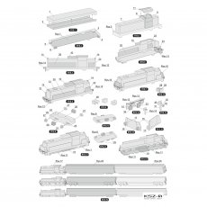 Pociąg SM-42 "BOHUN" Wagony piętrowe - Sklej Model 33