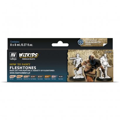 Vallejo 80259 Wizkids - Zestaw Premium 8 farb - Fleshtones