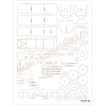 Westland Lysander Mk.IIIA - szkielet wycinany laserowo - Orlik 096