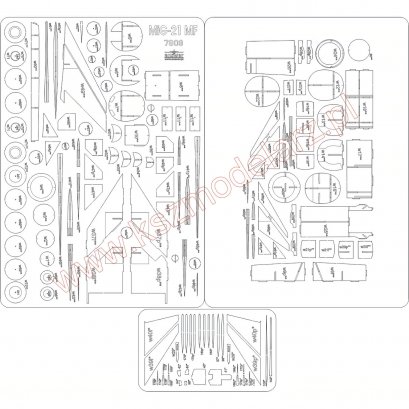 MiG-21MF - szkielet - MS Model