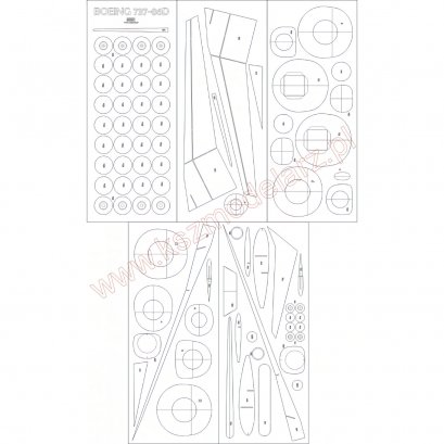 Boeing 737-86D Józef Piłsudski - szkielet wycinany laserowo - MPModel 41
