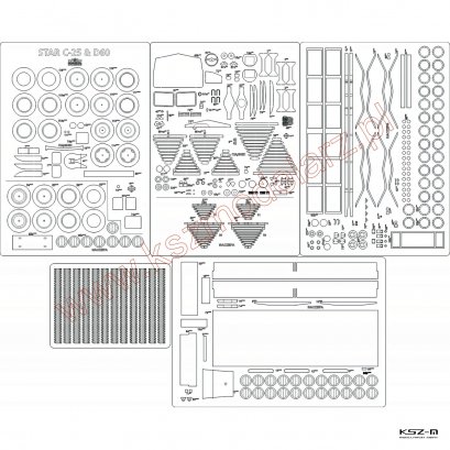 STAR C-25 & D60 - szkielet, detale wycinane laserowo - Angraf 181