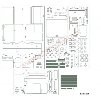 Lokomotywa SM 03 - szkielet, detale wycinane laserowo - Angraf