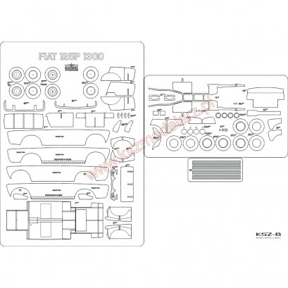Szkielet, detale do samochodu Fiat 125p 1300 - Answer 558