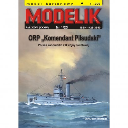 ORP Piłsudski polska kanonierka - Modelik 1/23