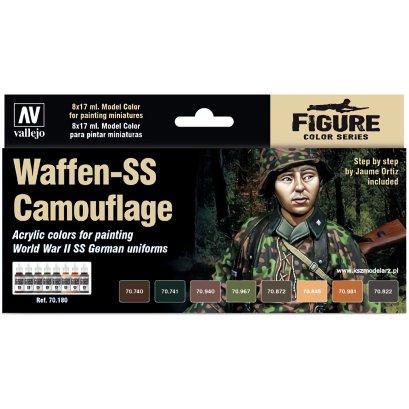 Vallejo 70180 Waffen-SS Camouflage - Zestaw 8 farb Model Color