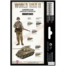 Vallejo 70203 WWII American Armour & Infantry - Zestaw 6 farb Model Color