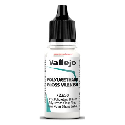 Vallejo 72650 - Polyurethane Gloss Varnish 18 ml (lakier błyszczący)