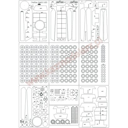Szkielet, detale, koła do czołgu Panther Ausf.G MAN - Angraf 172