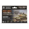 Vallejo 70202 WWII Soviet Armour & Infantry - Zestaw 6 farb Model Color